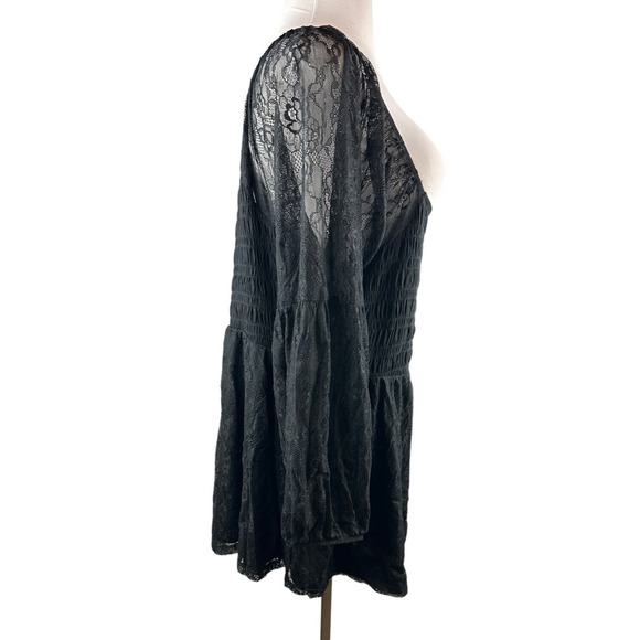 NWT Torrid Babydoll Stretch Lace Smocked Bodice Square Neck Top Sweetheart 5 5X - Picture 7 of 12